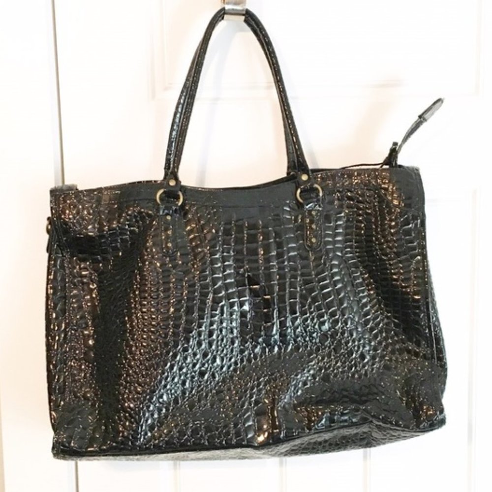 10/2  CROCODILE PRINT LARGE BAG